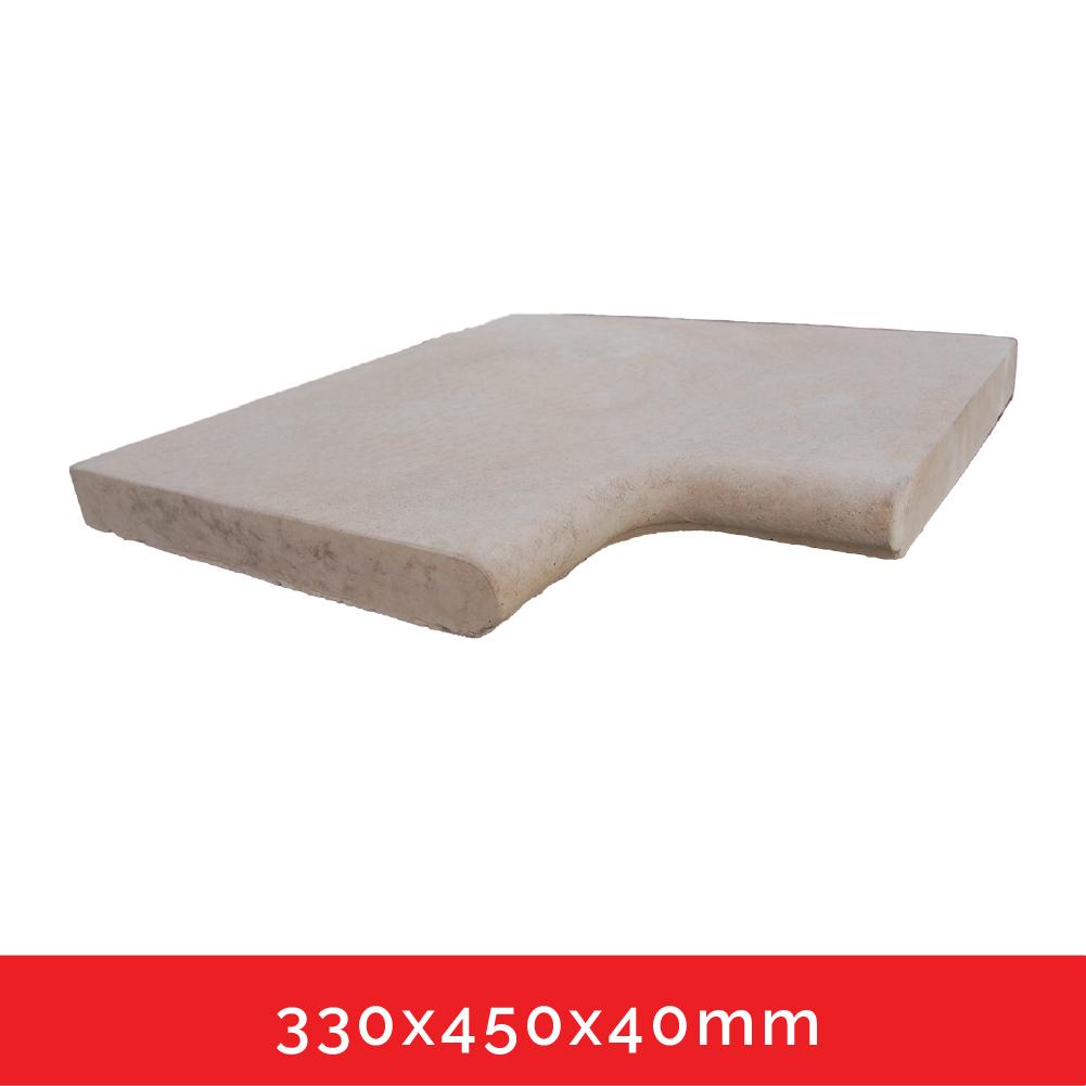 Flamed Granite Corner Coping 330x450x40mm