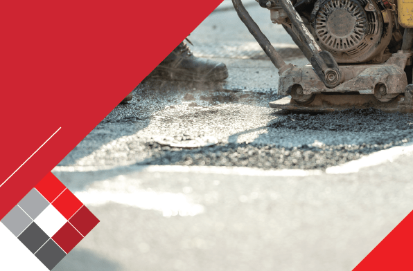 paving installation tips cover image with a compacter compressing cement and sand